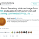 One of the tweets sent out today accusing White House Press Secretary Sarah Huckabee Sanders of stealing a photo of a pie (Twitter)